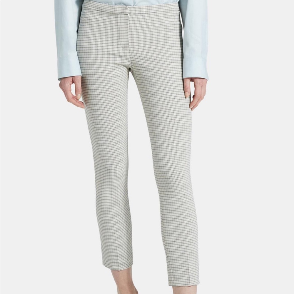 Theory Skinny Pants in Check Stretch Viscose